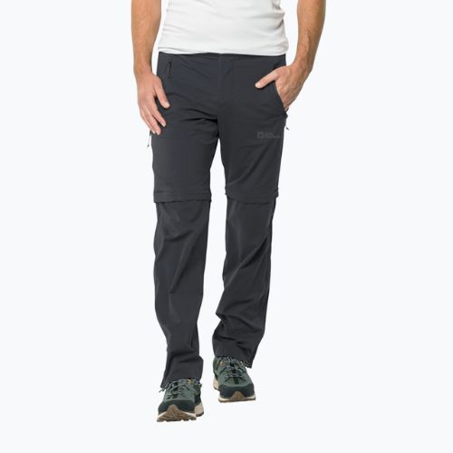 Pantaloni bărbătești Jack Wolfskin Glastal Zip Away gri 1508301