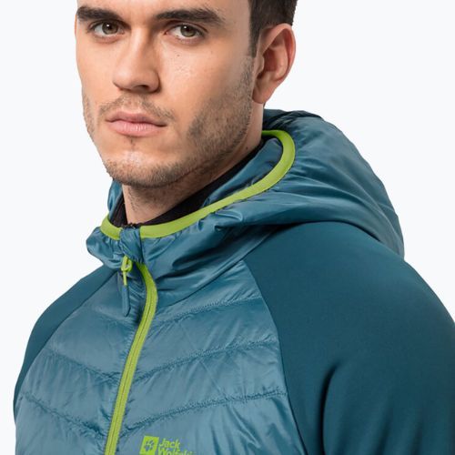 Geacă hibrid pentru bărbați Jack Wolfskin Routeburn Pro Hybrid albastră 1710511