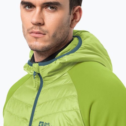 Geacă hibrid pentru bărbați Jack Wolfskin Routeburn Pro Hybrid verde 1710511