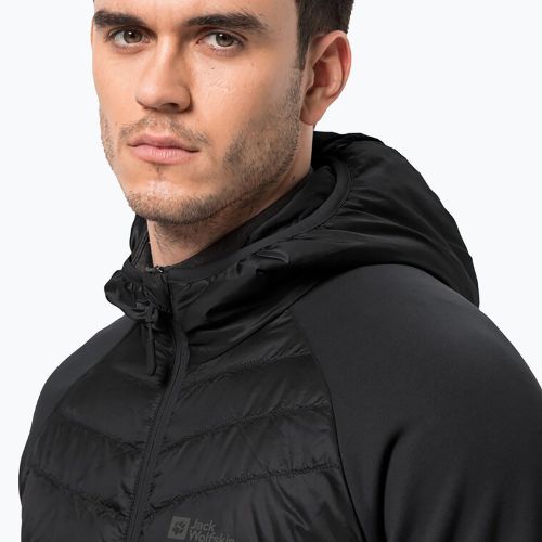 Geacă hibrid pentru bărbați Jack Wolfskin Routeburn Pro Hybrid neagră 1710511