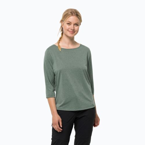 Tricou de trekking pentru femei Jack Wolfskin Jwp 3/4 verde 1806655