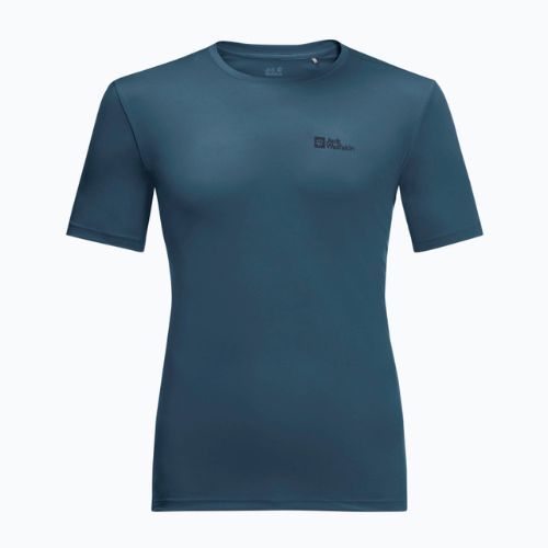 Tricou de trekking pentru bărbați Jack Wolfskin Tech bleumarin 1807072