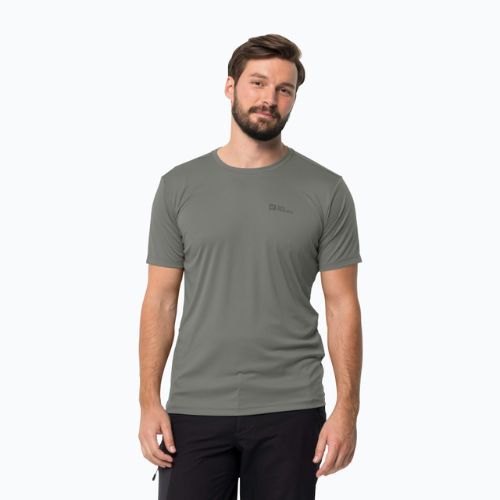 Tricou de trekking pentru bărbați Jack Wolfskin Tech verde 1807072