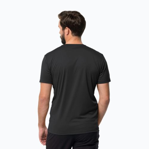 Tricou de trekking pentru bărbați Jack Wolfskin Tech negru 1807072