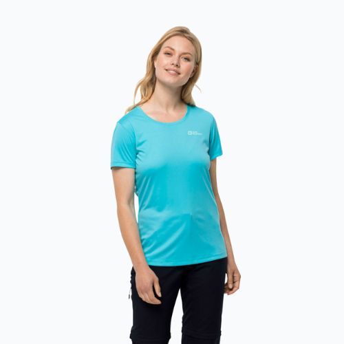 Tricou de trekking pentru femei Jack Wolfskin Tech albastru 1807122