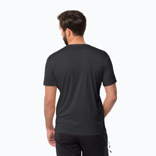 Tricou de trekking pentru bărbați Jack Wolfskin Peak Graphic negru 1807183