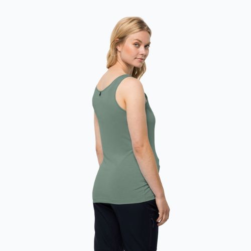 Tricou de trekking pentru femei Jack Wolfskin Pack & Go Tank verde 1807283