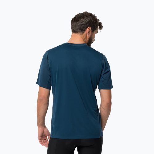 Tricou de trekking pentru bărbați Jack Wolfskin Morobbia Vent bleumarin 1809291