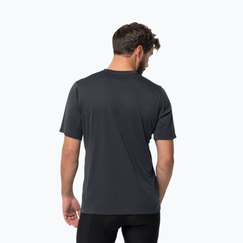 Tricou de trekking pentru bărbați Jack Wolfskin Morobbia Vent negru 1809291