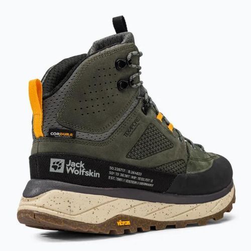 Jack Wolfskin bărbați Terraquest Texapore Mid cizme de trekking verde 4056381_4143_075