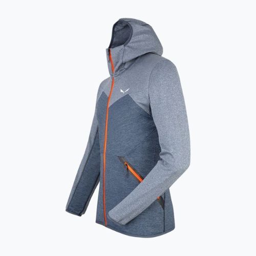 Pulover bărbătesc Salewa Puez Melange PL FZ Hoody Pulover cu glugă albastru 00-0000027386