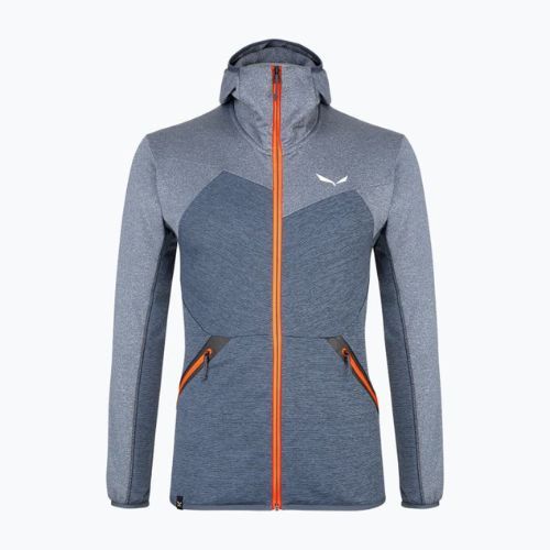 Pulover bărbătesc Salewa Puez Melange PL FZ Hoody Pulover cu glugă albastru 00-0000027386