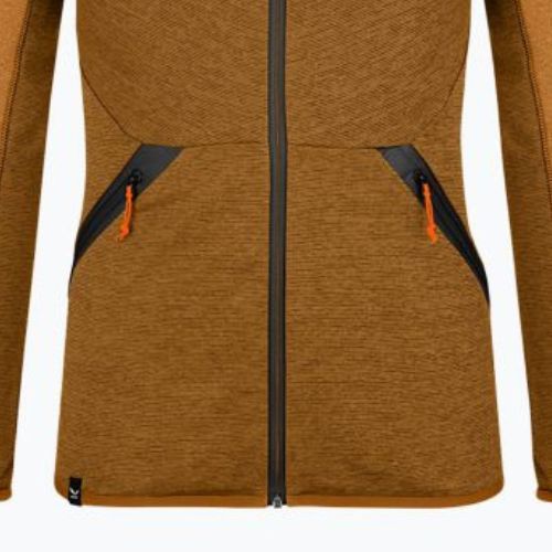 Hanorac bărbătesc Salewa Puez Melange PL FZ Hoody maro 00-0000027386