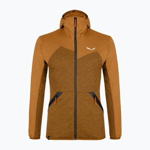 Hanorac bărbătesc Salewa Puez Melange PL FZ Hoody maro 00-0000027386