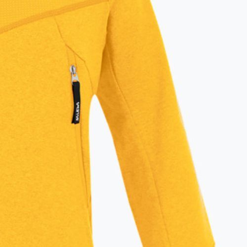 Pulover pentru copii Salewa Agner Melange PL FZ Hanorac cu glugă galben 00-0000027768