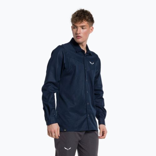 Cămașă de trekking pentru bărbați Salewa Fanes Hemp Hemp albastru marin 00-0000028298
