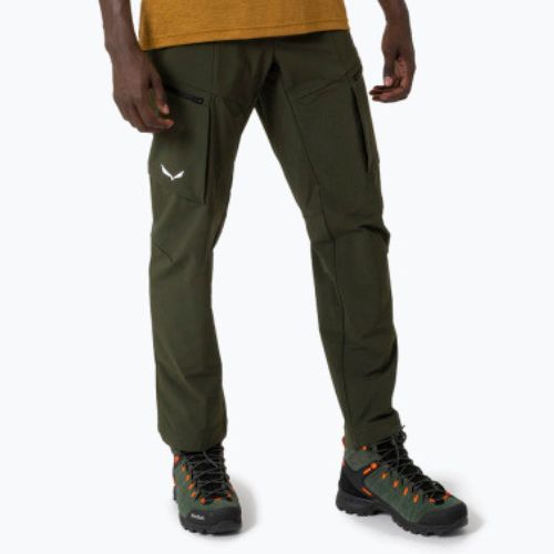 Pantaloni bărbătești softshell Salewa Puez DST Cargo green 00-0000028310