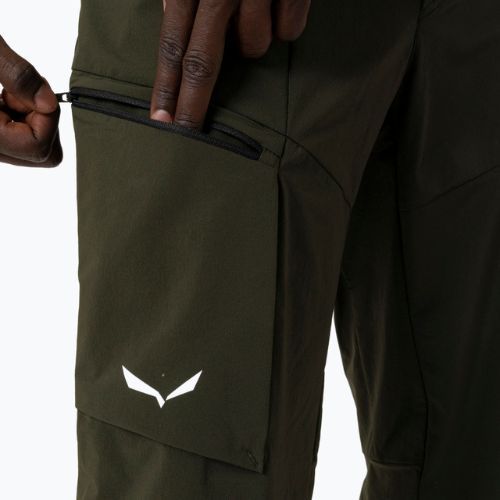 Pantaloni bărbătești softshell Salewa Puez DST Cargo green 00-0000028310