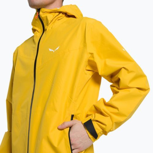 Jachetă de ploaie pentru bărbați Salewa Puez Aqua 4 PTX 2.5L galben 00-0000028615