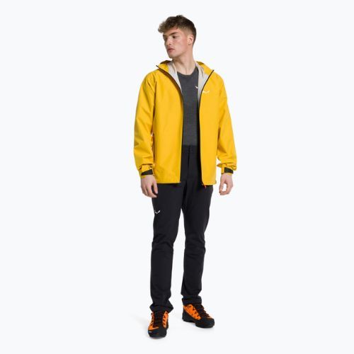 Jachetă de ploaie pentru bărbați Salewa Puez Aqua 4 PTX 2.5L galben 00-0000028615