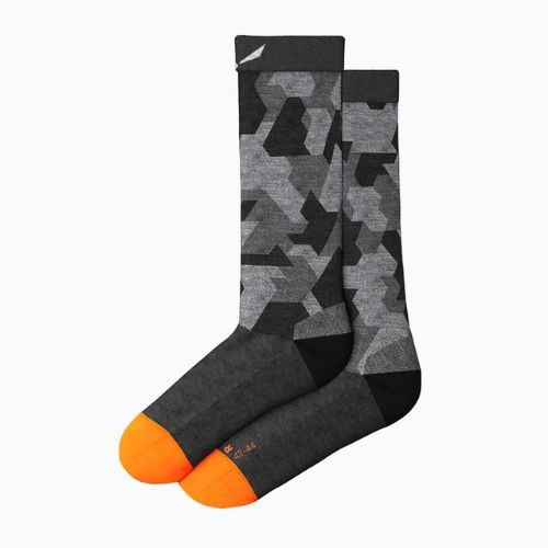 Șosete de trekking pentru bărbați Salewa Pedroc Camo AM Crew negru-gri 00-0000069039