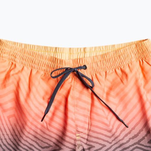 Pantaloni scurți de baie bărbați Quiksilver Everyday Warped Logo Volley 17" albastru marin și portocaliu EQYJV04000-BSL6
