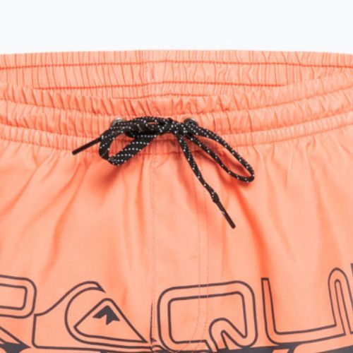 Pantaloni scurți de înot pentru bărbați Quiksilver Everyday Wordblock Volley 17" portocaliu EQYJV04005-MHV6