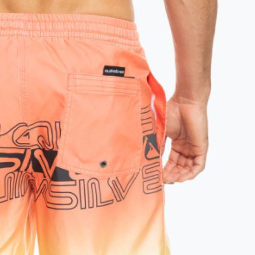 Pantaloni scurți de înot pentru bărbați Quiksilver Everyday Wordblock Volley 17" portocaliu EQYJV04005-MHV6