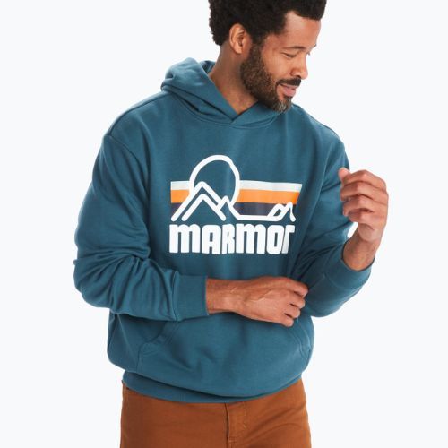 Marmot Coastal Hoody pentru bărbați bluză cu glugă de trekking albastru deschis M1425821541