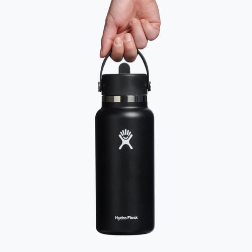 Sticlă termică Hydro Flask Wide Flex Straw 945 ml negru W32BFS001