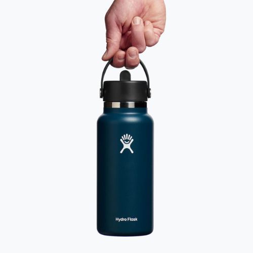 Sticlă termică Hydro Flask Wide Flex Straw 945 ml albastru marin W32BFS464