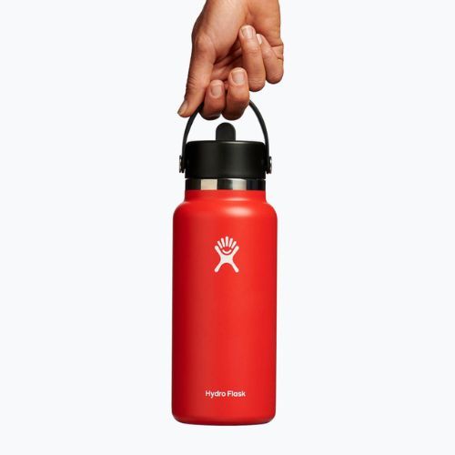 Sticlă termică Hydro Flask Wide Flex Straw 945 ml roșu W32BFS612