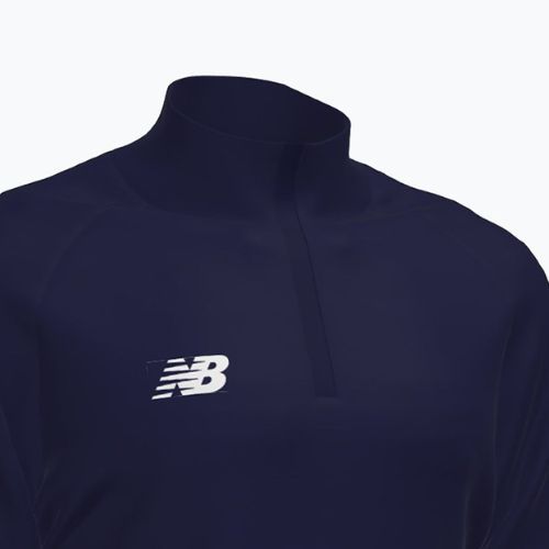 Pulover de fotbal pentru copii New Balance Training 1/4 Zip tricotat albastru marin NBEJT9035