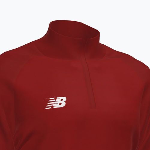 Pulover de fotbal pentru copii New Balance Training 1/4 Zip tricotat maroon NBEJT9035