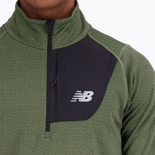 Tricou de antrenament pentru bărbați New Balance Top NB Heat Grid Half Zip gri NBMT23252DO1