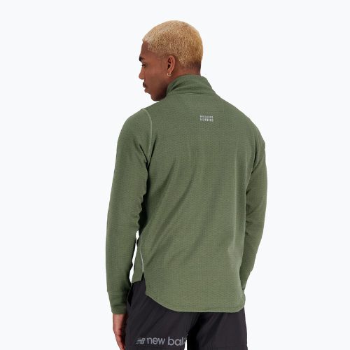 Tricou de antrenament pentru bărbați New Balance Top NB Heat Grid Half Zip gri NBMT23252DO1