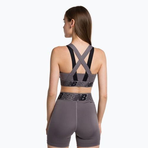 New Balance Relentless Crop sutien de fitness gri NBWB31175ZNC