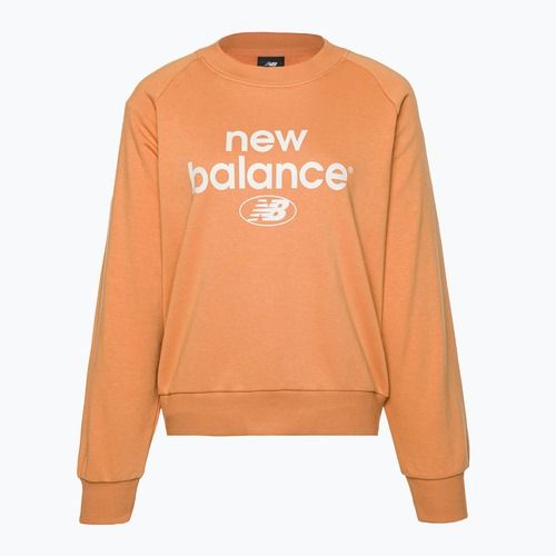 Hanorac de antrenament pentru femei New Balance Essentials Reimagined Archive French Terry Crewneck maro NBWT31508