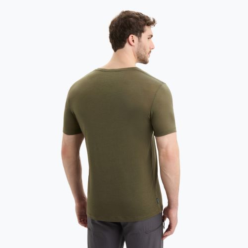 Tricou termic pentru bărbați icebreaker Tech Lite II mountain Tops verde IB0A56VE0691