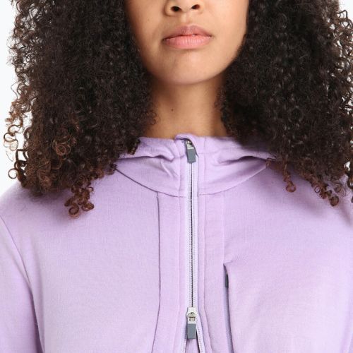 Geacă de trekking pentru femei Icebreaker Quantum III LS Zip Hood violet 0A59JW