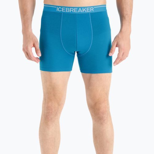 Boxeri termici pentru bărbați Icebreaker Anatomica Geo Blue 103029