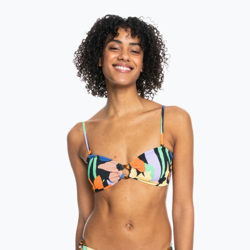 Costum de baie top ROXY Color Jam Bandeau 2021 anthracite flower jammin