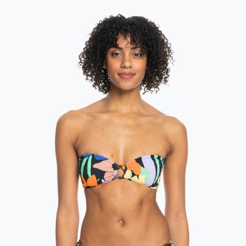 Costum de baie top ROXY Color Jam Bandeau 2021 anthracite flower jammin