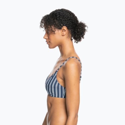 Costum de baie top ROXY Into The Sun Athletic Triangle 2021 mood indigo novela stripe vert