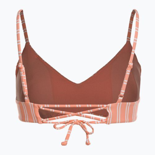 Costum de baie top ROXY Into The Sun Athletic Triangle 2021 papaya punch novelta stripe h