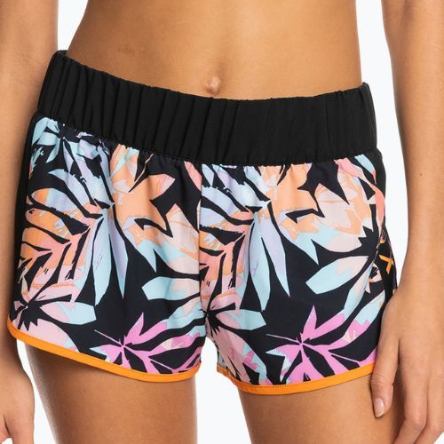 Pantaloni scurți de baie pentru femei ROXY Active 2021 anthracite zebra jungle