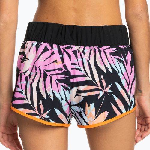Pantaloni scurți de baie pentru femei ROXY Active 2021 anthracite zebra jungle