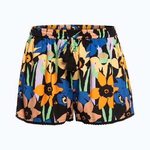 Pantaloni scurți de baie pentru femei ROXY Salty Tan 2021 anthracite flower jammin