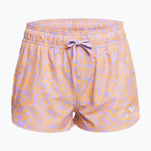Pantaloni scurți de baie pentru femei ROXY Wave Printed 2" 2021 mock orange hawaiianheat
