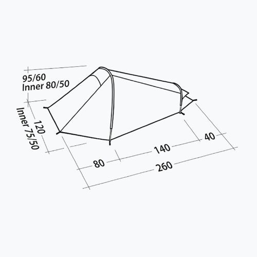 Easy Camp Geminga 100 Compact cortul de drumeție pentru 1 persoană gri-verde 120446